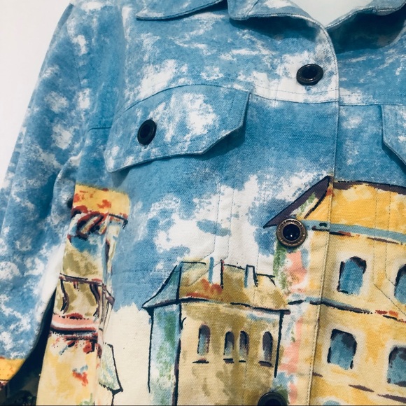 ARTSCAPES WOMEN’S PAINTED DENIN JACKET.SIZE SMALL - Picture 7 of 10